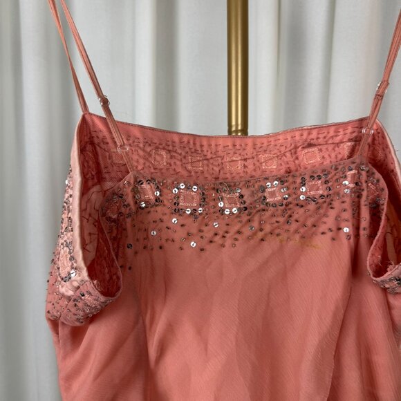 Vintage Y2K Le Château Pink Beaded Embellished Tank Top sz XL - Picture 10 of 10
